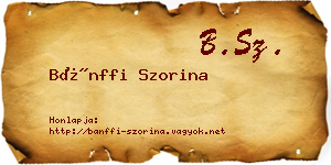 Bánffi Szorina névjegykártya